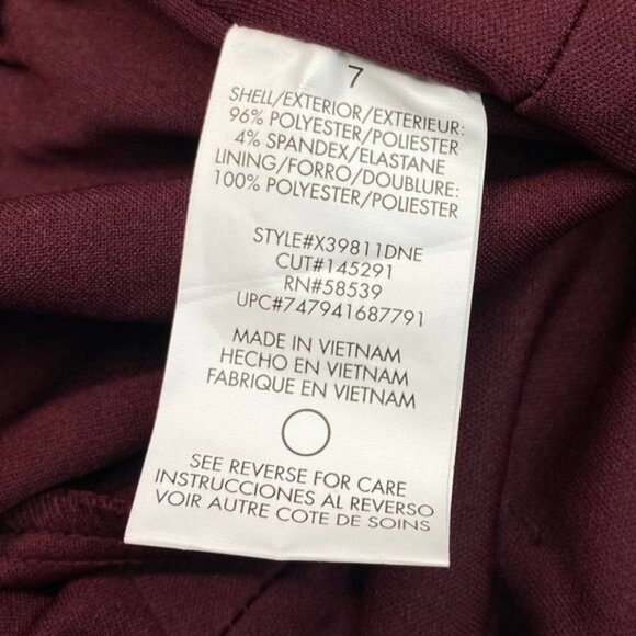 NWT Speechless Women's Juniors Scalloped V-Neck High Low Dress Sz 7 Wine - Picture 5 of 5